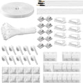 146-Piece Cable Organizer Set | Cord Management Kit with Adhesive Clips and Cable Sleeves