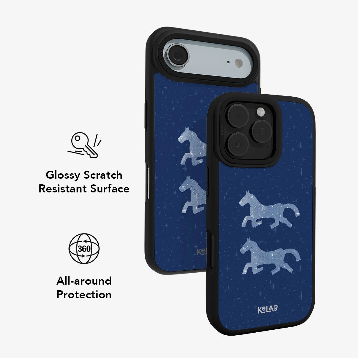 Pegasus Night | Blue Horse iPhone Case