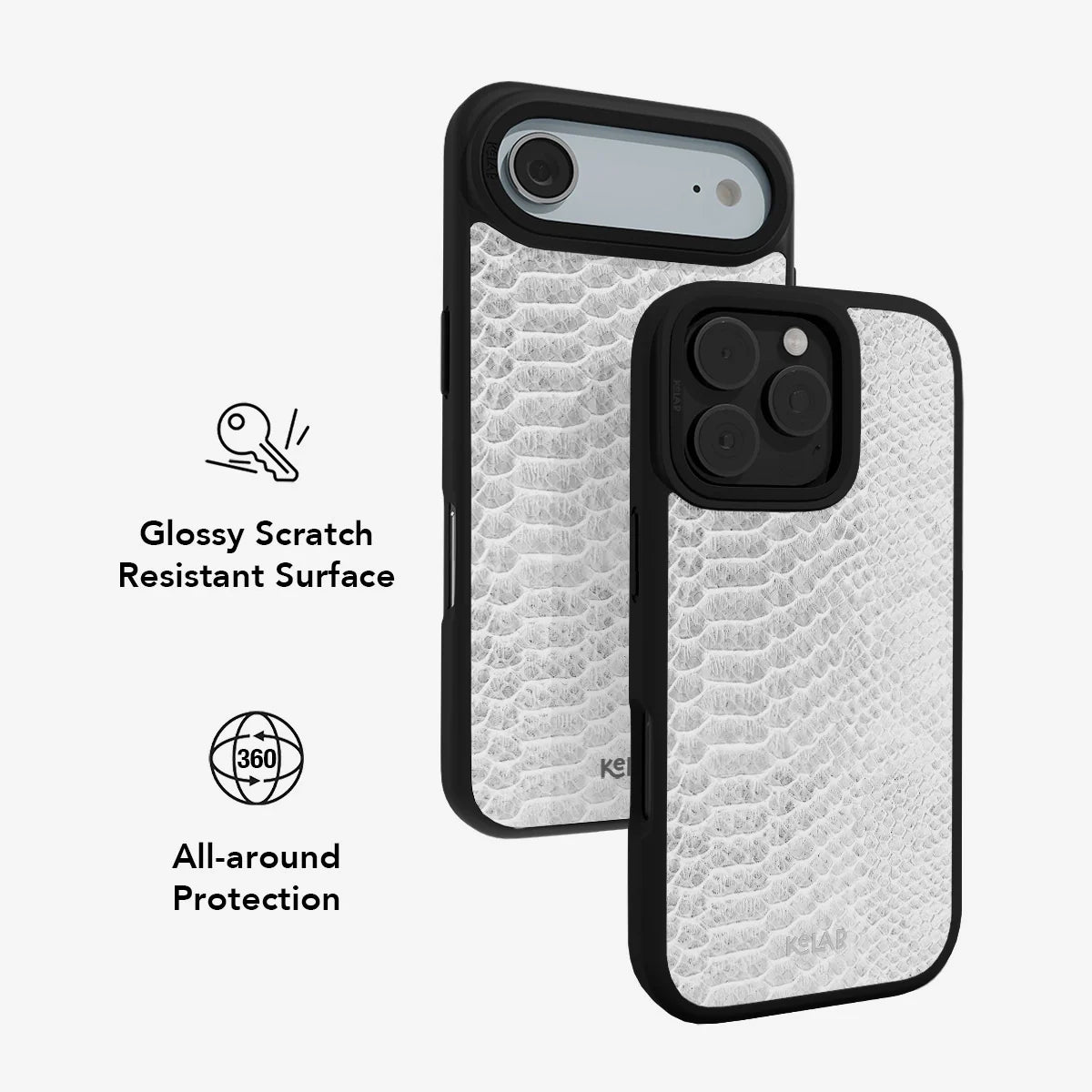 White Venom | Snake Skin Print iPhone Case
