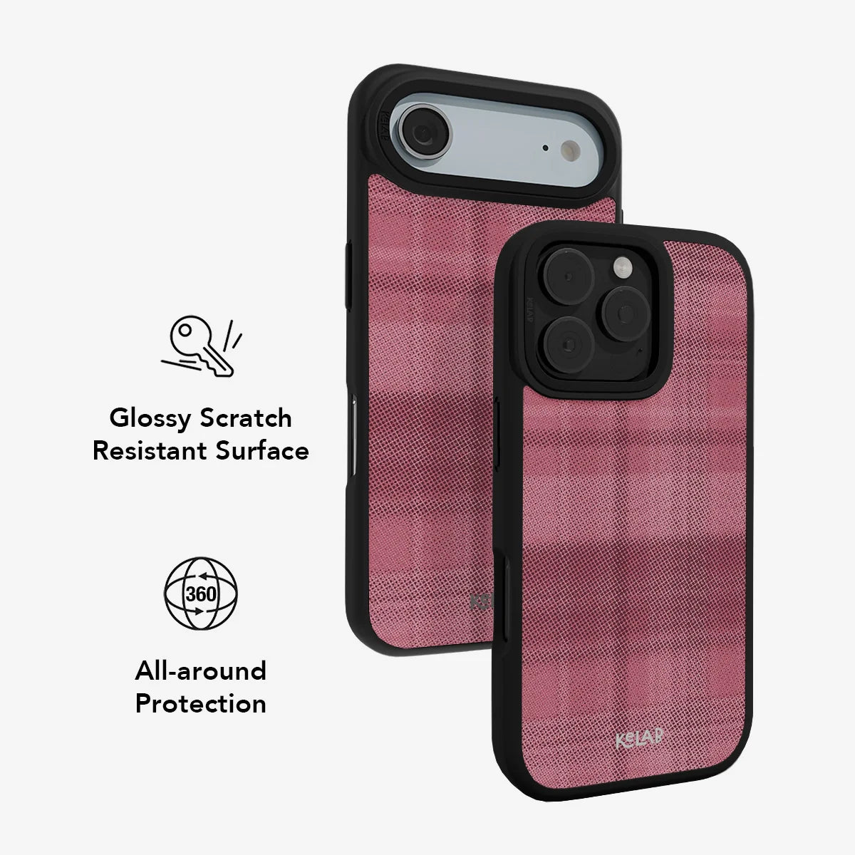 Rosé | Pink Flannel Minimalist iPhone Case