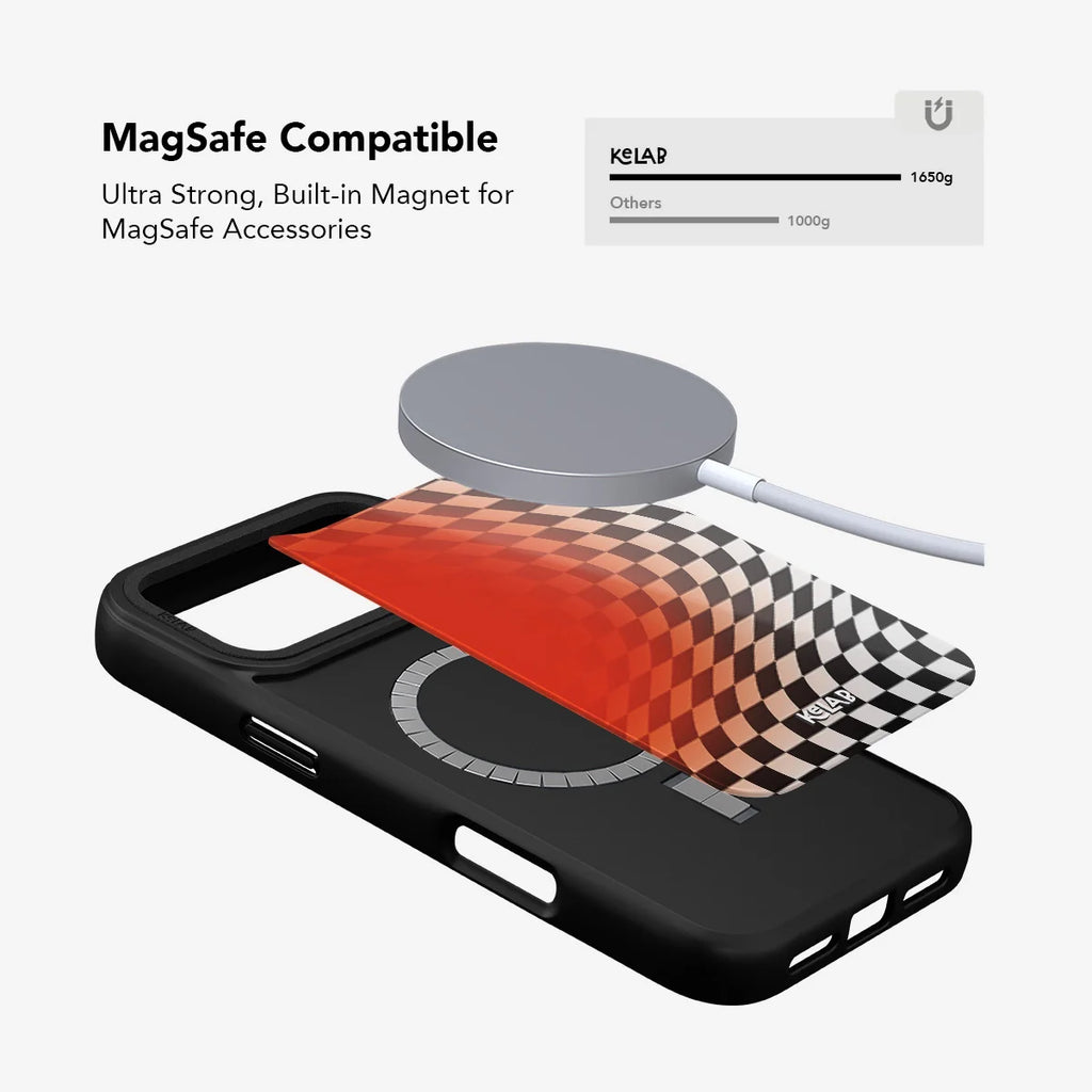 Sunflare | Orange Checkered iPhone Case