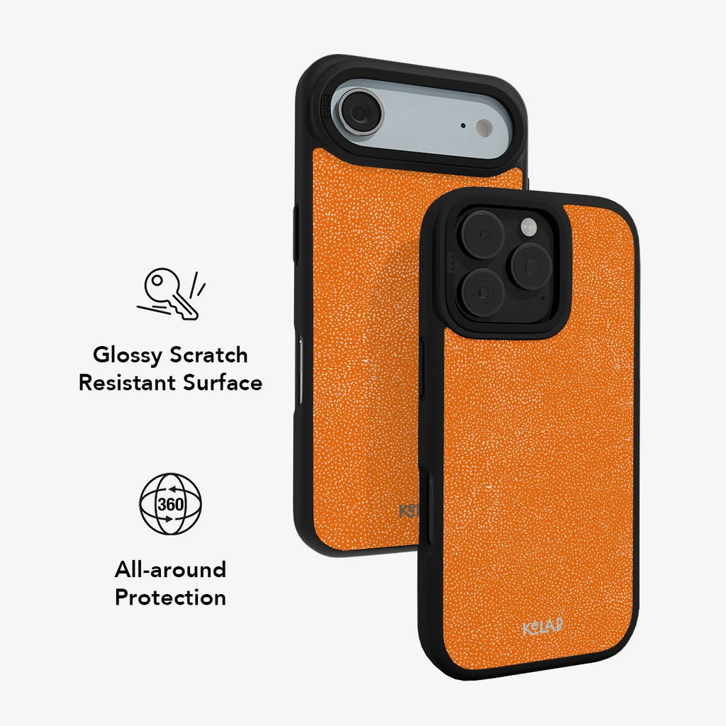 Tangerina | Stipple Electric Orange iPhone Case