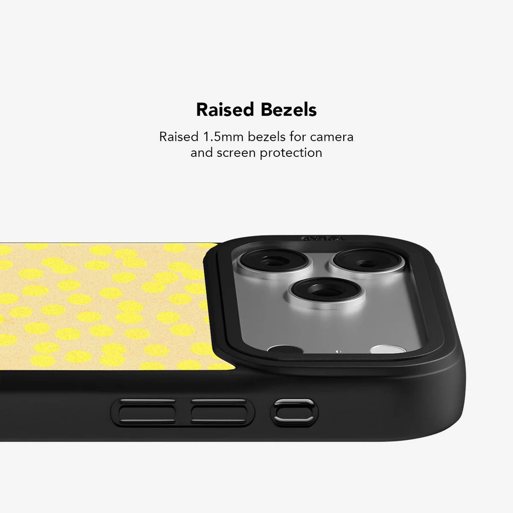 Lemon Drop | Yellow Dotted iPhone Case