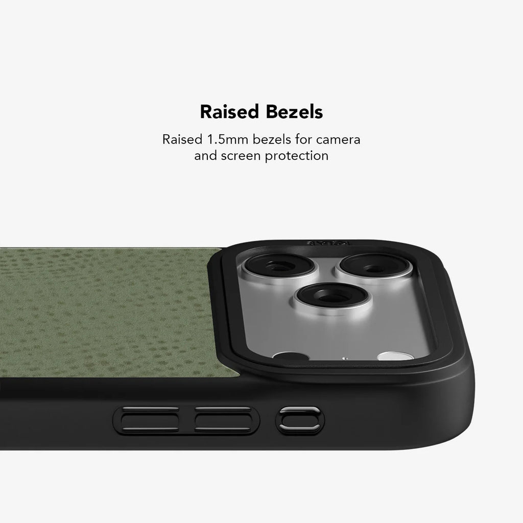 Sage Silk | Green Pebbled Texture iPhone Case
