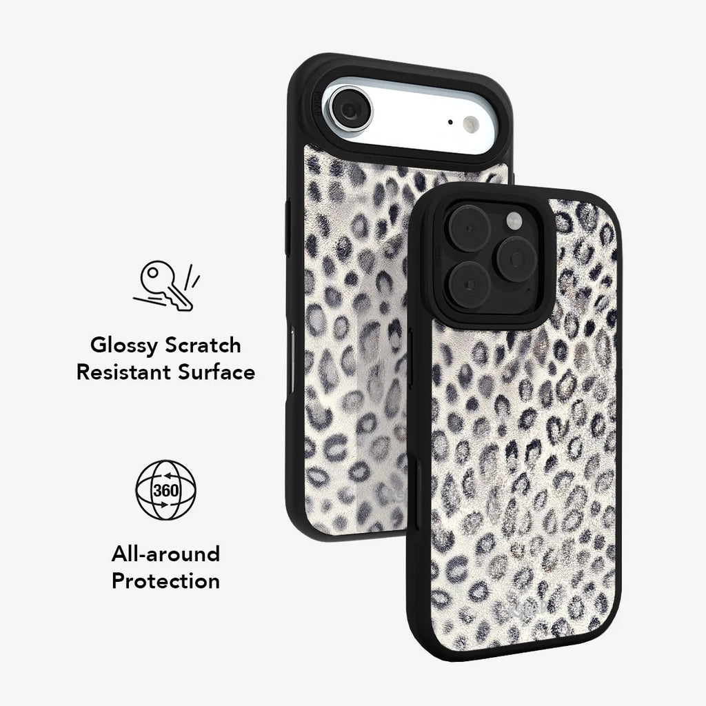 Platinum Predator | Silver Cheetah Print iPhone Case