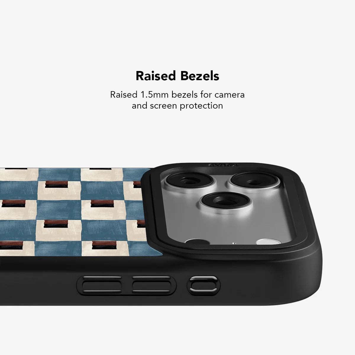 Terra Teal | Blue Checkered iPhone Case