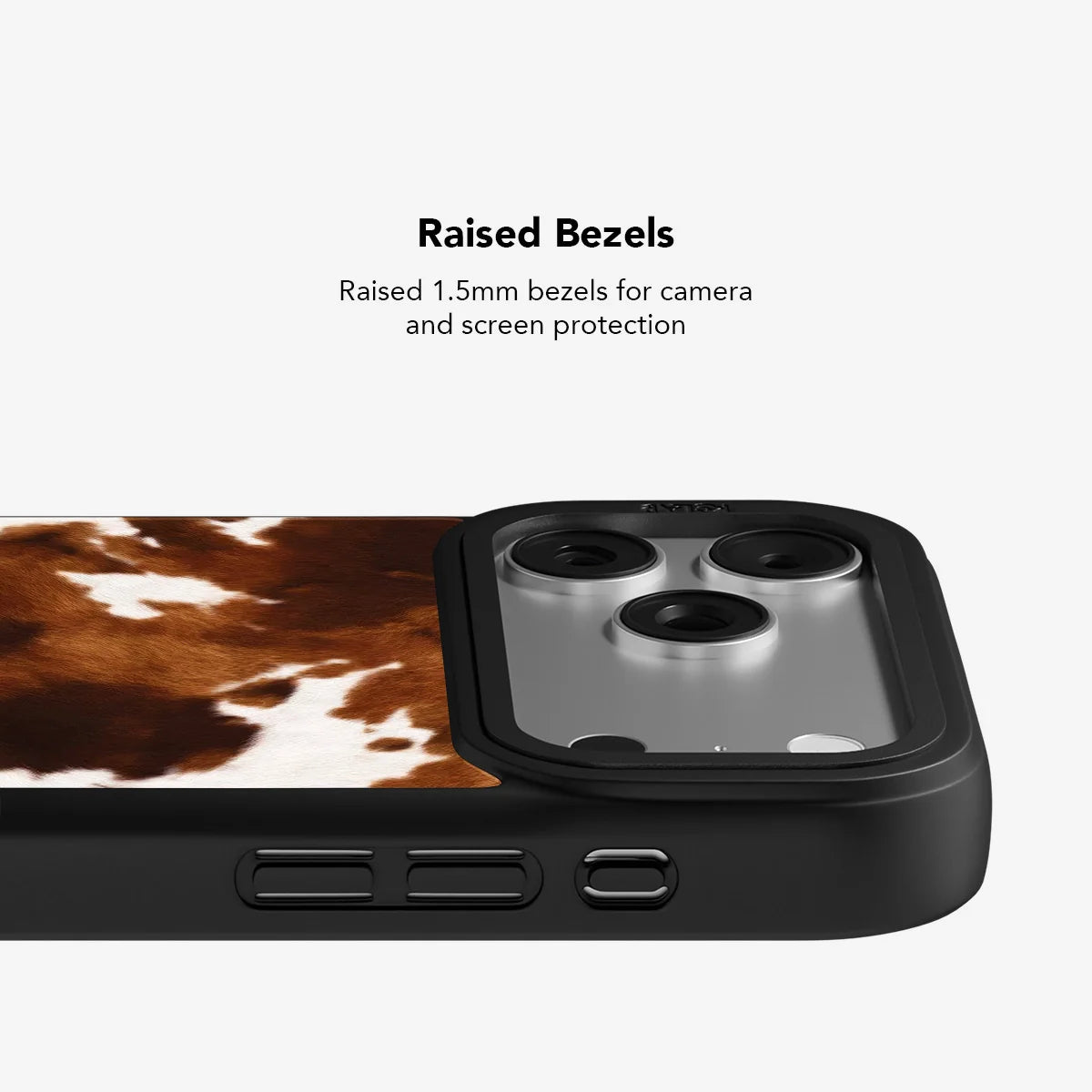 Milk & Mahogany | Brown Cow Print iPhone Case