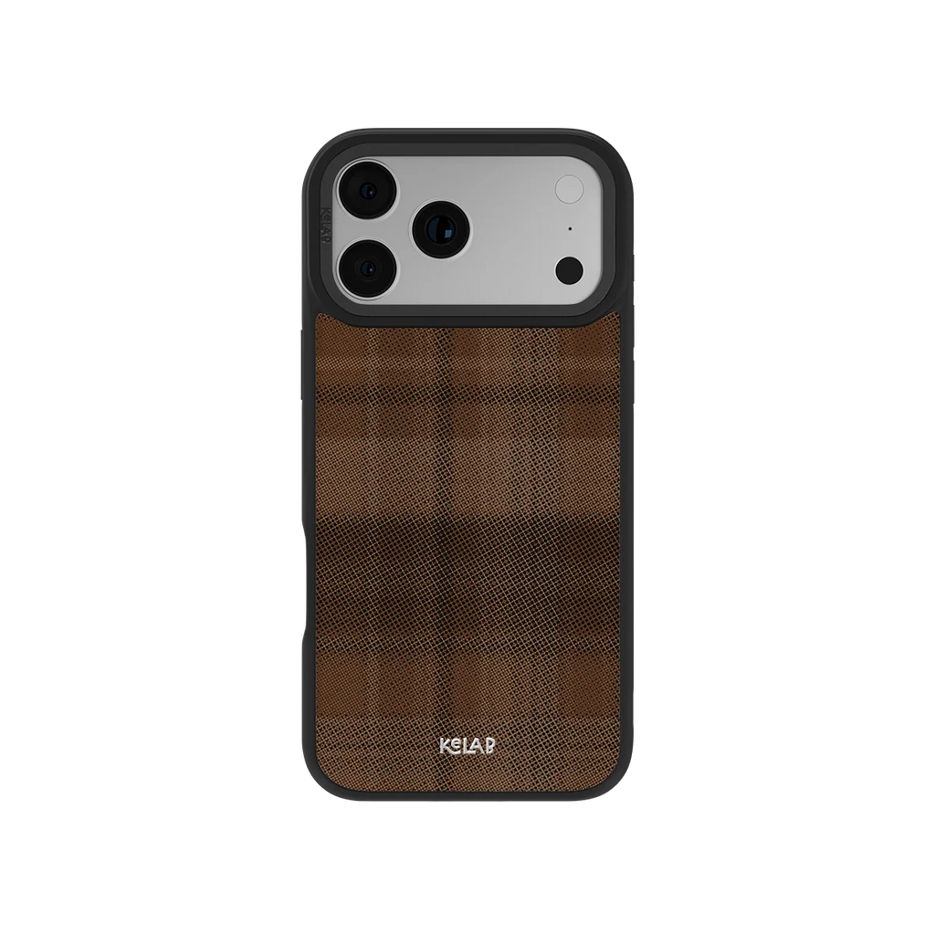 Chestnut | Brown Flannel Minimalist iPhone Case