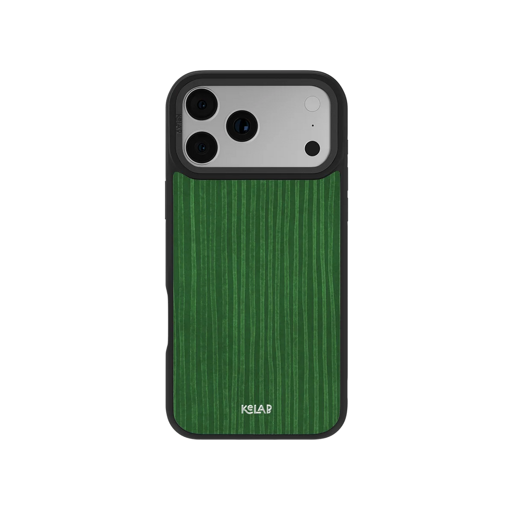Emerald Drip | Green Stripe Pattern iPhone Case