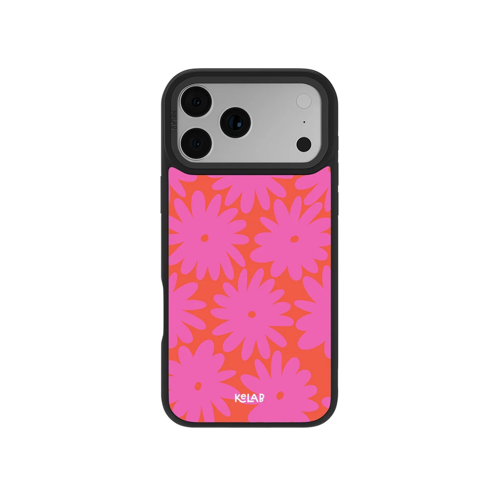 Sunflare Daisy | Retro Pink Floral iPhone Case