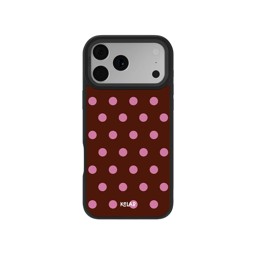 Velvet Pop | Burgundy Polka Dot iPhone Case