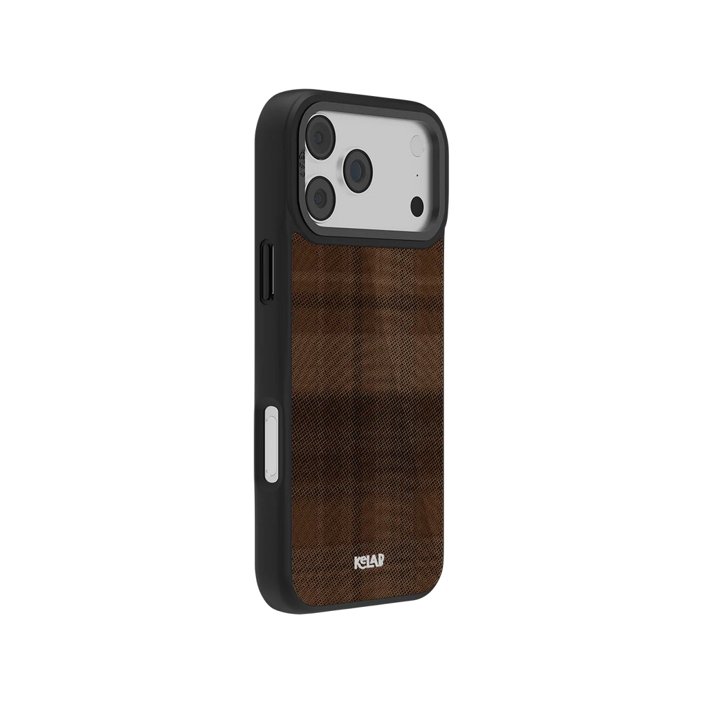 Chestnut | Brown Flannel Minimalist iPhone Case