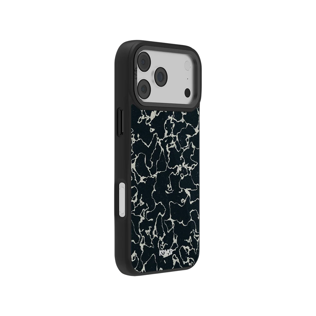 Obsidian Vein | Abstract Black Marble iPhone Case