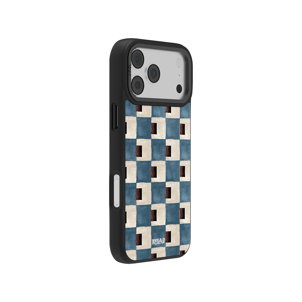 Terra Teal | Blue Checkered iPhone Case