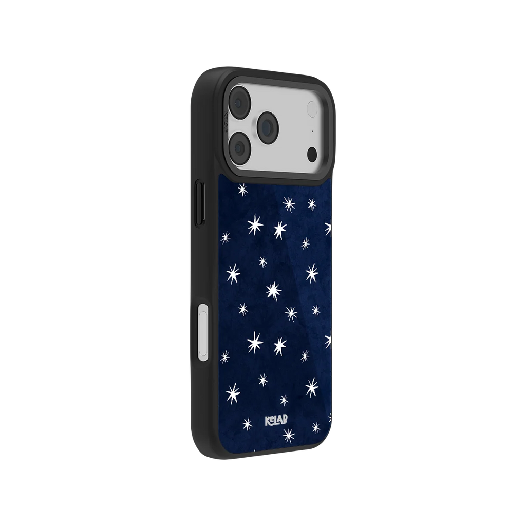 Starglimmer | Deep Blue Hand-Drawn Star iPhone Case
