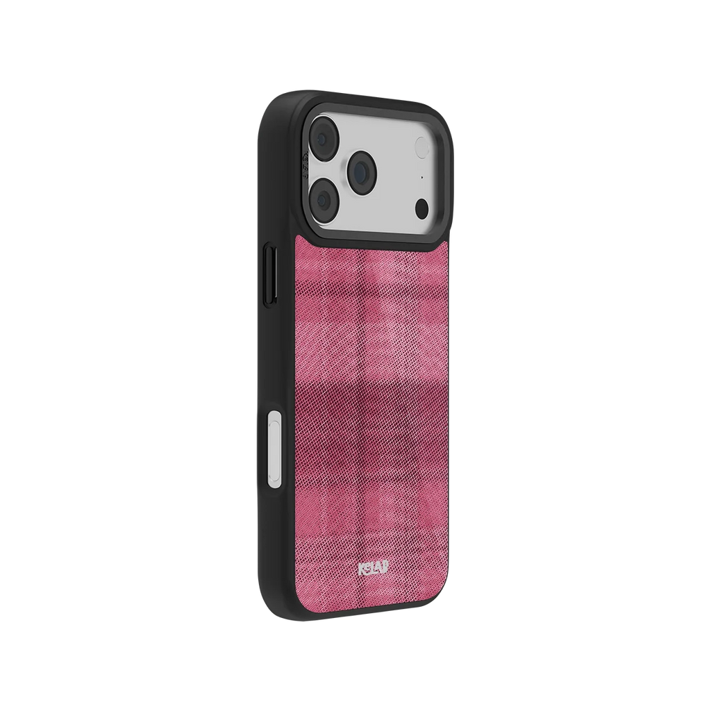 Rosé | Pink Flannel Minimalist iPhone Case