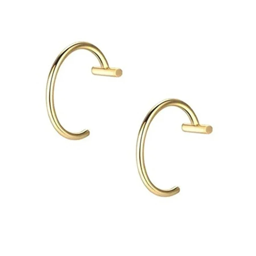 2 Piece Set Stainless Steel Clip-On Nose and Lip Rings | Punk Style Fake Piercing Jewelry