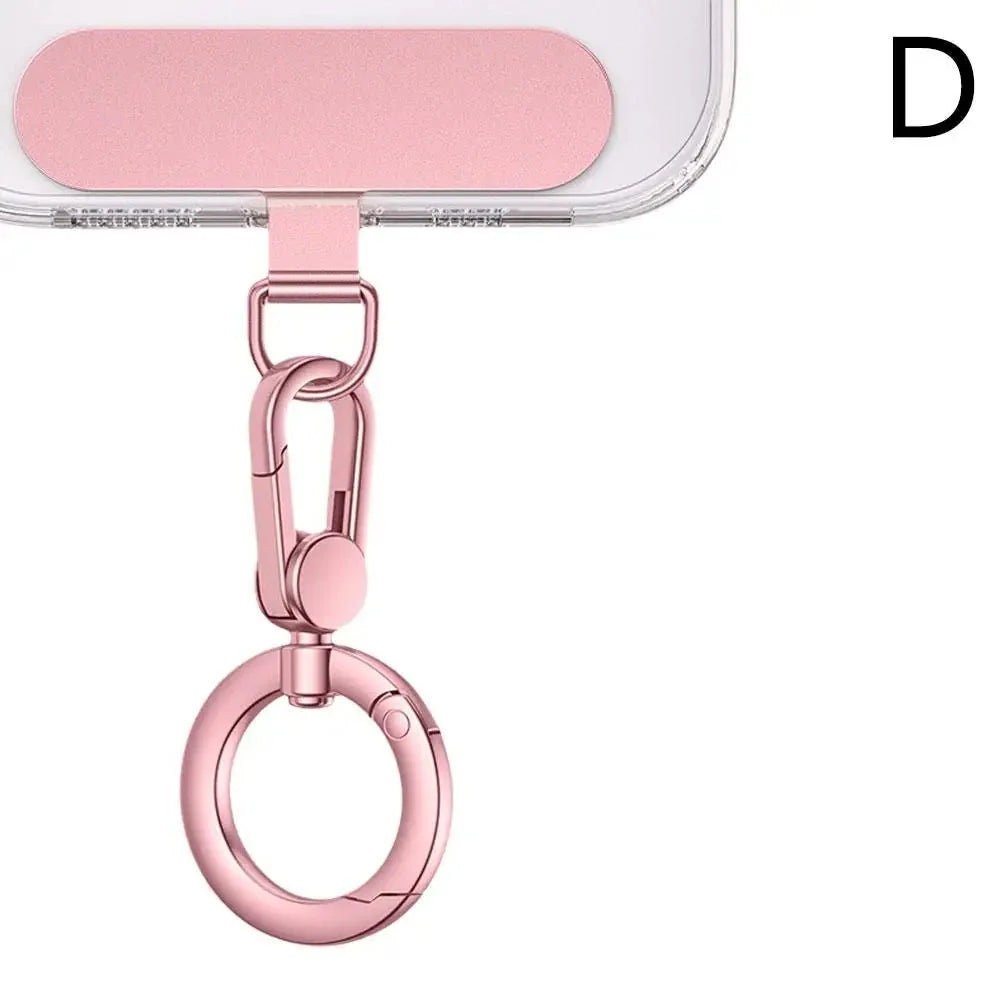 360° Rotating Zinc Alloy Phone Ring Holder Hook | Universal Anti-Entanglement Lanyard Attachment