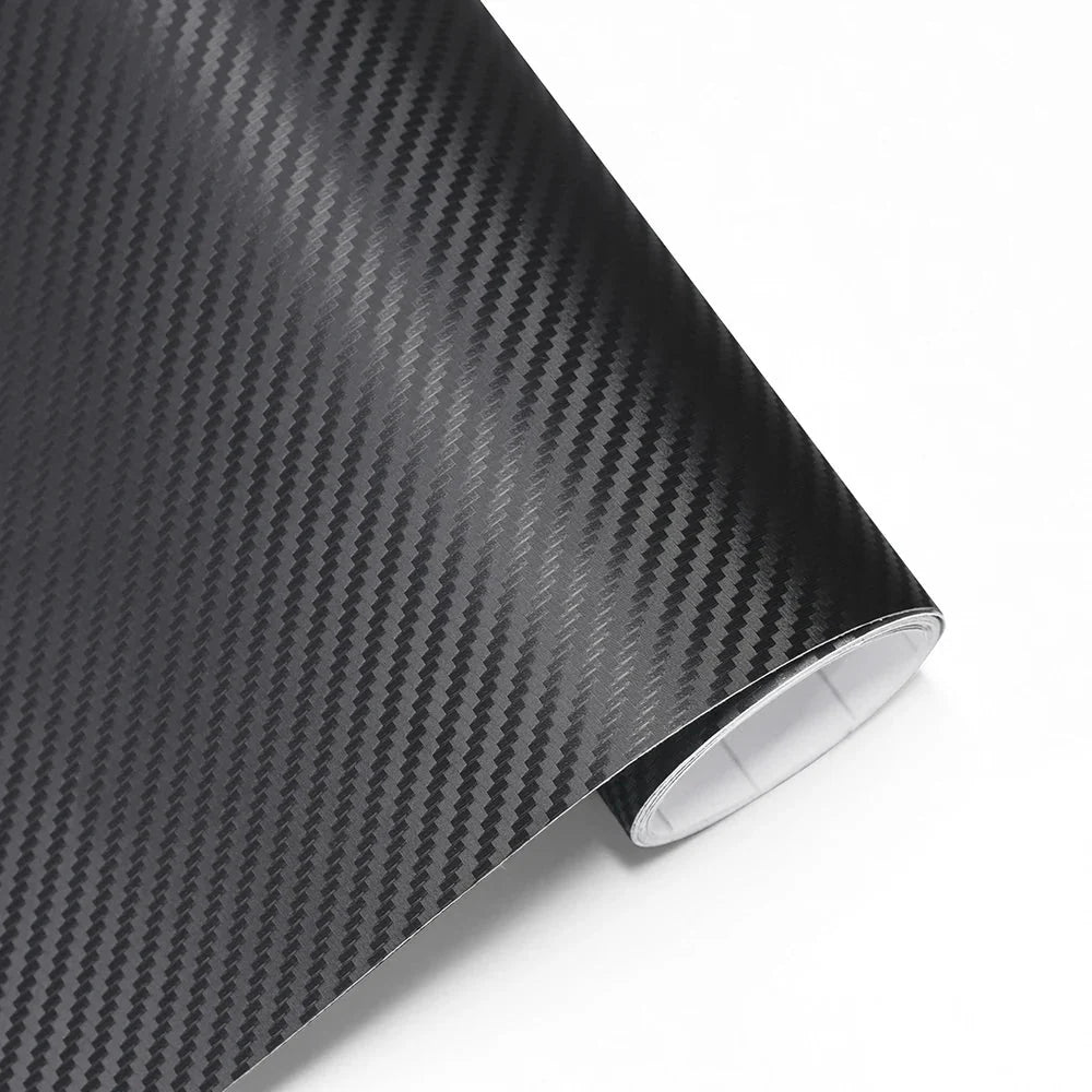 3D Carbon Fiber Black Car Sticker Vinyl Wrapping Film | Waterproof & Anti-Scratch PVC Car Wrap