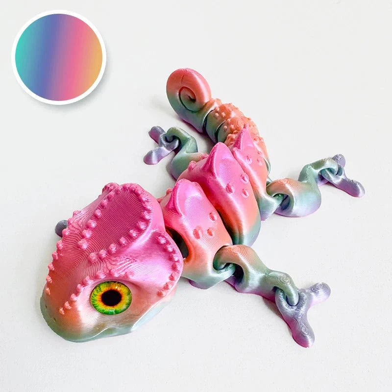 3D Printing Chameleon & Dragon Ornament | Multi-Joint Movable Colorful Desk and Home Decoration