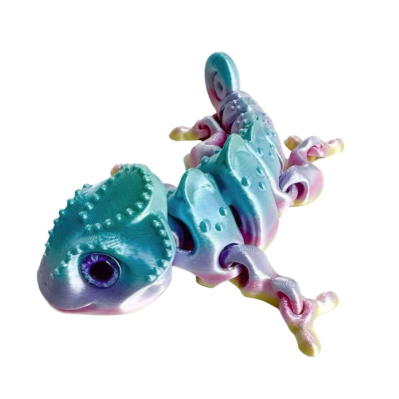 3D Printing Chameleon & Dragon Ornament | Multi-Joint Movable Colorful Desk and Home Decoration