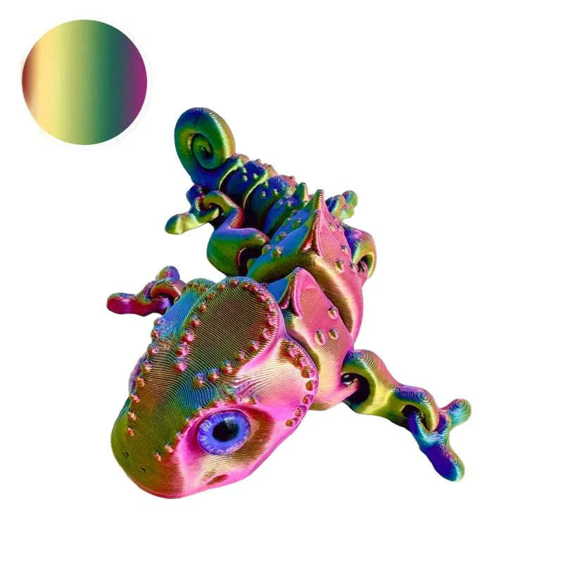 3D Printing Chameleon & Dragon Ornament | Multi-Joint Movable Colorful Desk and Home Decoration