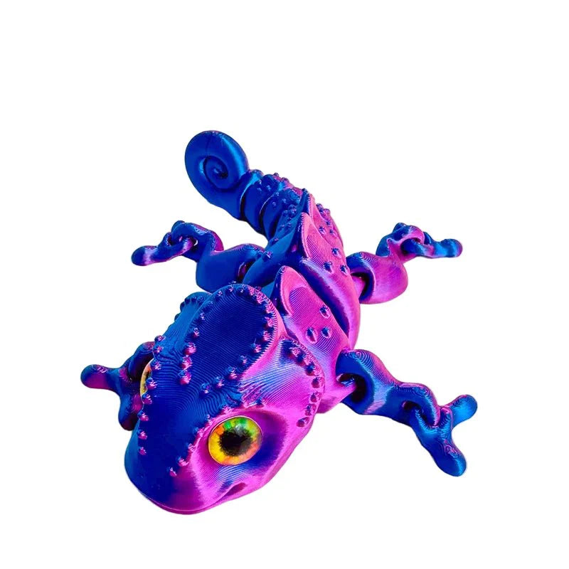 3D Printing Chameleon & Dragon Ornament | Multi-Joint Movable Colorful Desk and Home Decoration