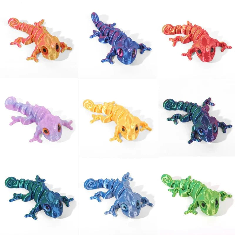 3D Printing Chameleon & Dragon Ornament | Multi-Joint Movable Colorful Desk and Home Decoration