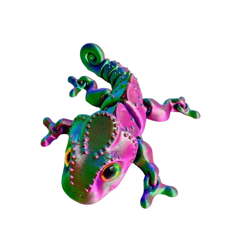 3D Printing Chameleon & Dragon Ornament | Multi-Joint Movable Colorful Desk and Home Decoration