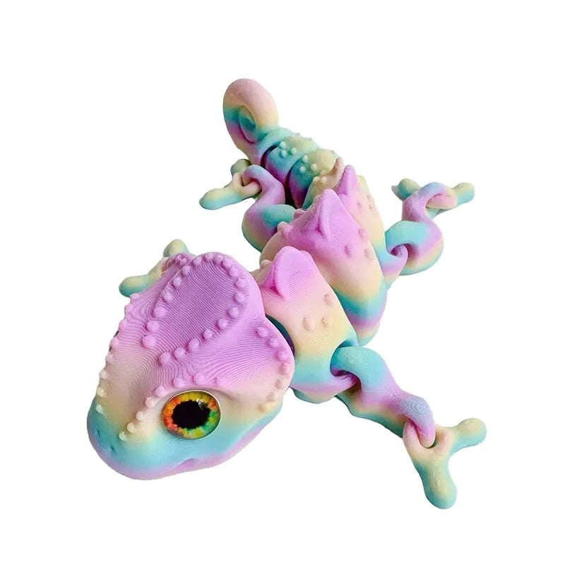 3D Printing Chameleon & Dragon Ornament | Multi-Joint Movable Colorful Desk and Home Decoration