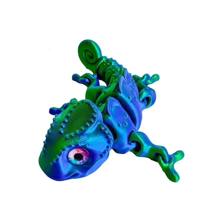 3D Printing Chameleon & Dragon Ornament | Multi-Joint Movable Colorful Desk and Home Decoration