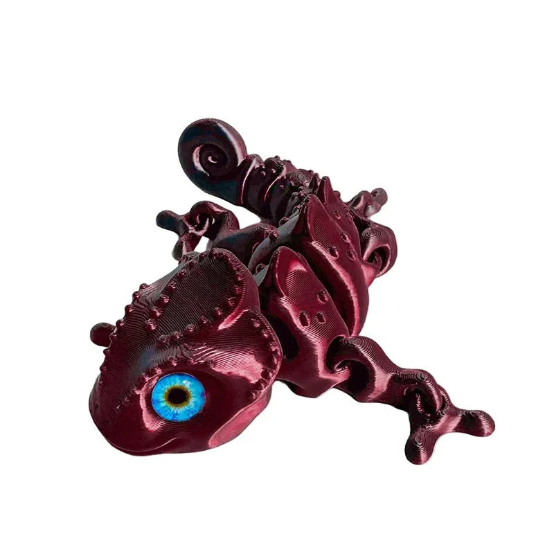 3D Printing Chameleon & Dragon Ornament | Multi-Joint Movable Colorful Desk and Home Decoration