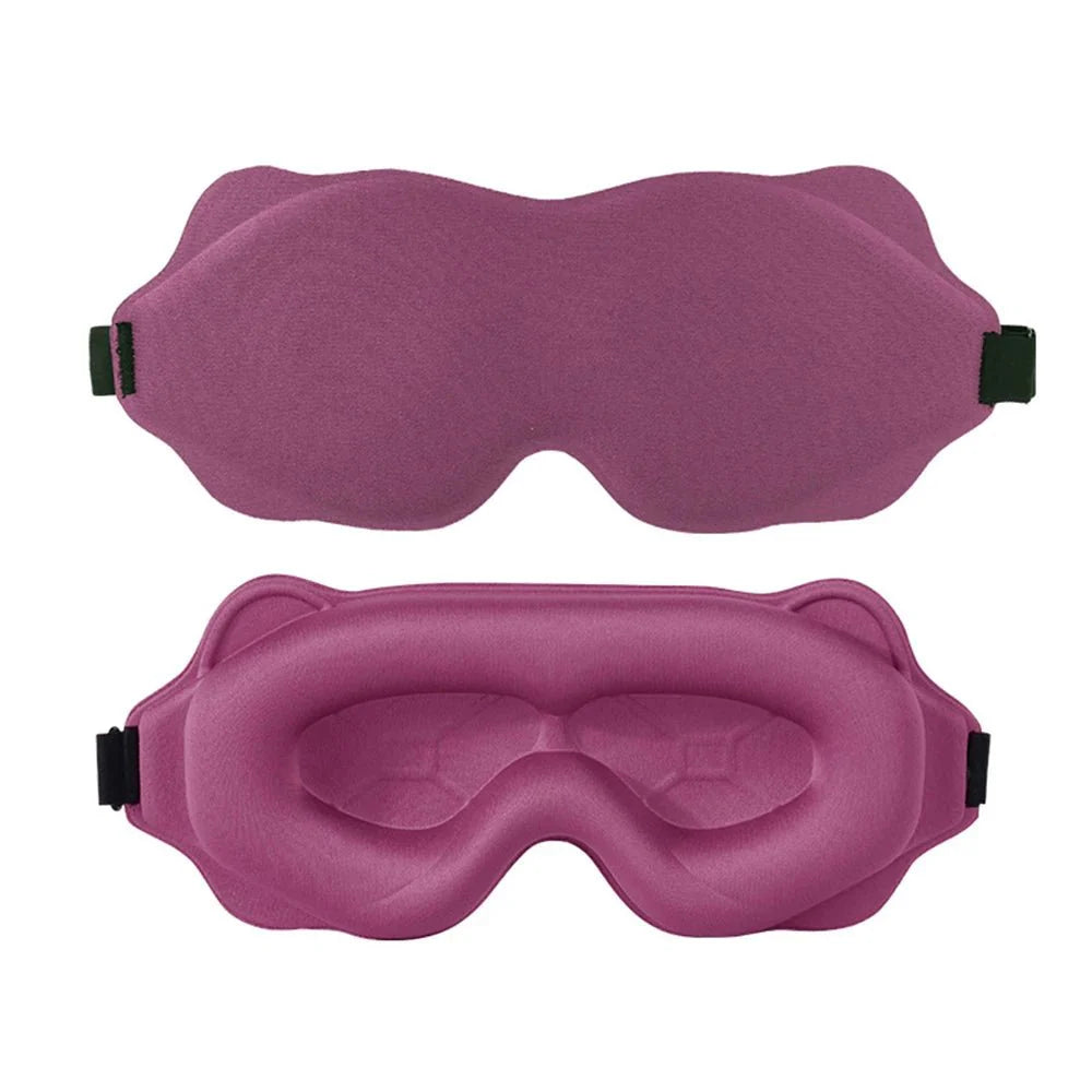 3D Contoured Sleep Mask | Breathable Light-Blocking Eyeshade for Travel