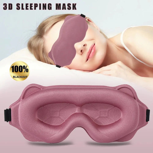 3D Sleeping Mask with Padded Light Blocking | Soft Ergonomic Eyeshade