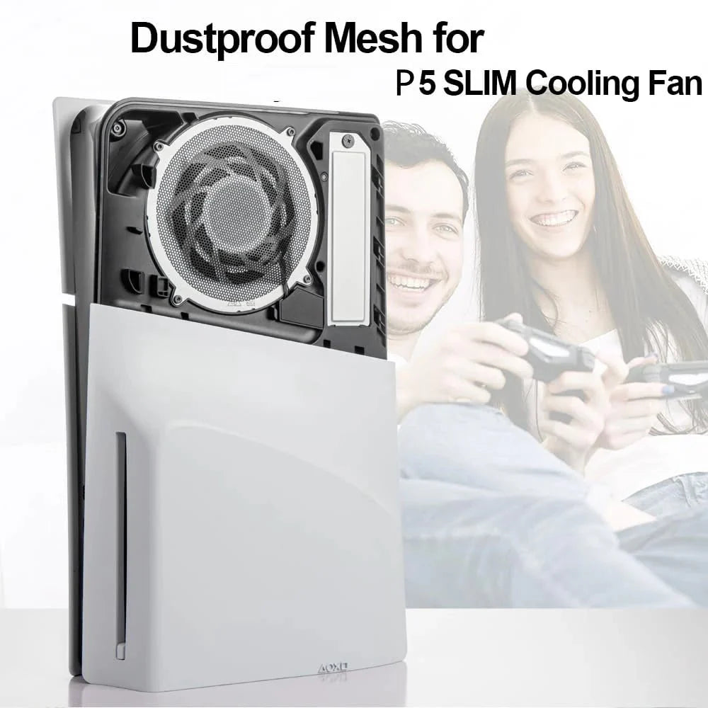 4PCS Dust Filter Kit for PS5 Slim | Heatsink Fan Vent Covers with Cooling Mesh