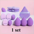 1 Set of Beauty Egg Set, Dark Purple | Dry and Wet Makeup Sponge for Contour and Foundation