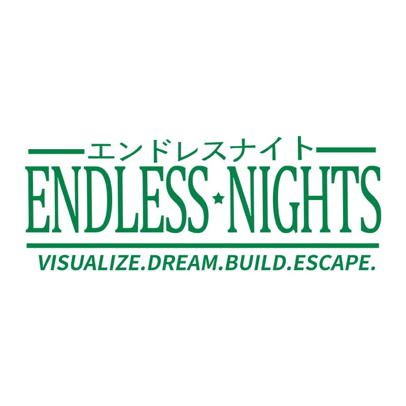 Endless Nights Japanese Vinyl Sticker | JDM Drift Stance Anime Decal for Car Window Bumper