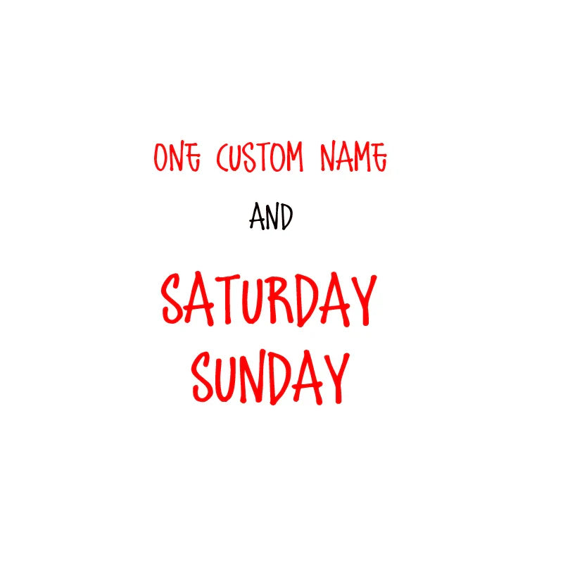 Days of the Week Labels | Personalized Vinyl Decals for Drawer and Storage Organization