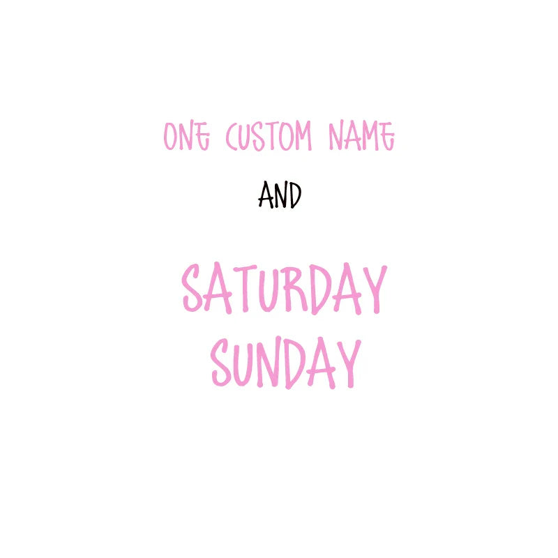 Days of the Week Labels | Personalized Vinyl Decals for Drawer and Storage Organization