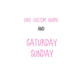 Days of the Week Labels | Personalized Vinyl Decals for Drawer and Storage Organization