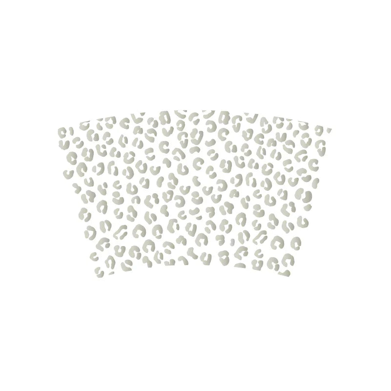 Leopard Pattern Full Wrap Vinyl Sticker for 24 oz Cold Cup | Cheetah Coffee Cup Decal