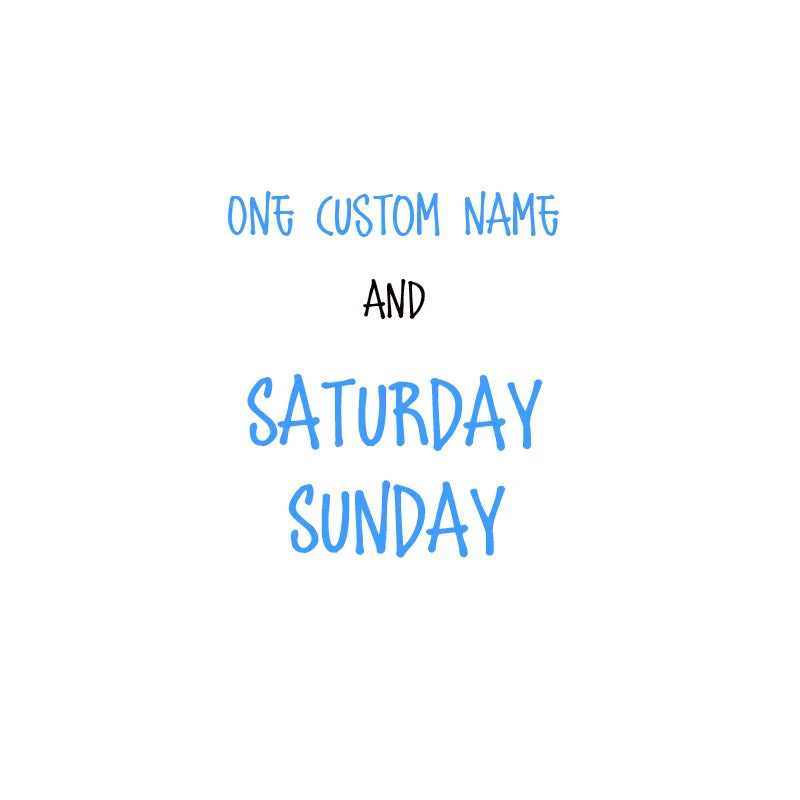 Days of the Week Labels | Personalized Vinyl Decals for Drawer and Storage Organization