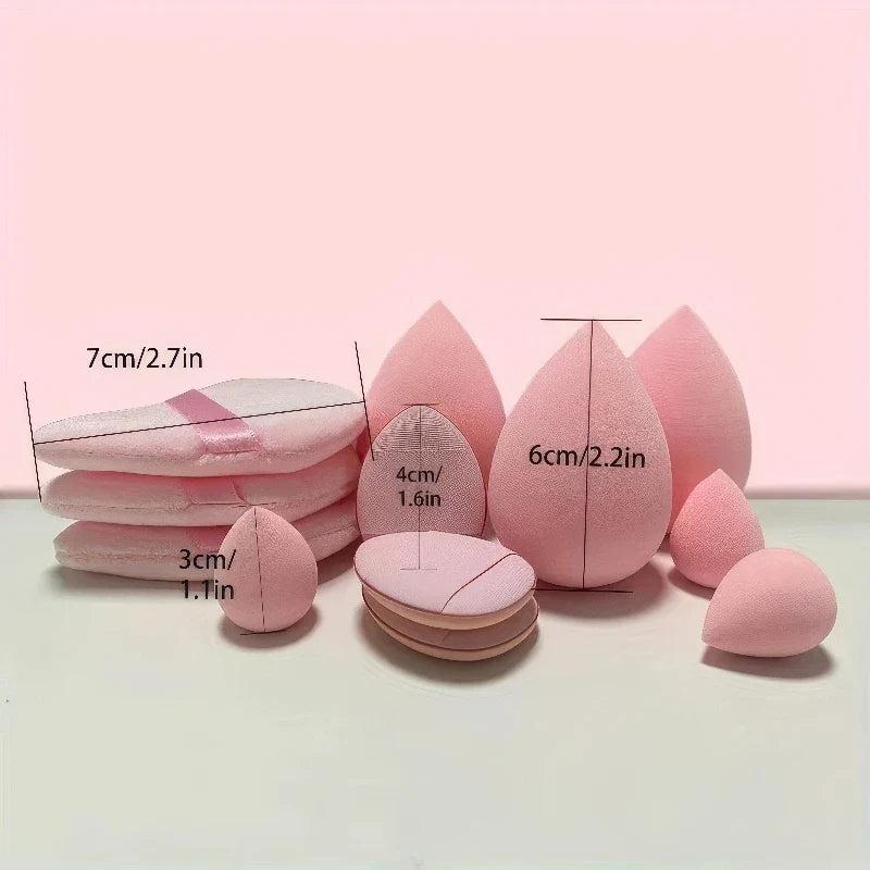 1 Set of Beauty Egg Set, Dark Purple | Dry and Wet Makeup Sponge for Contour and Foundation