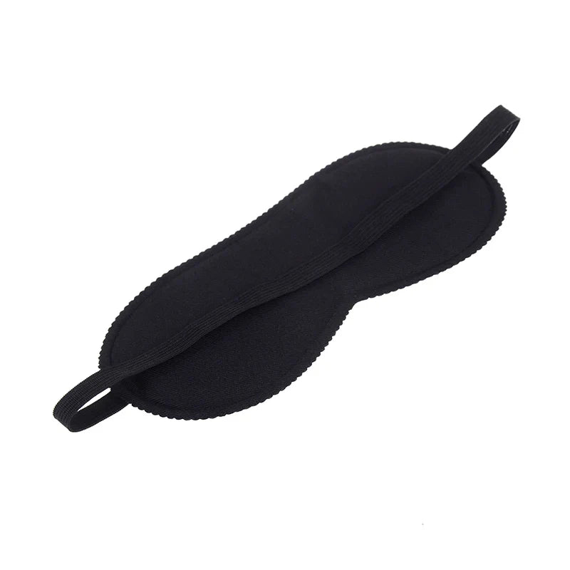 Black Sleep Mask | Light Blocking Eye Cover for Travel and Daily Use