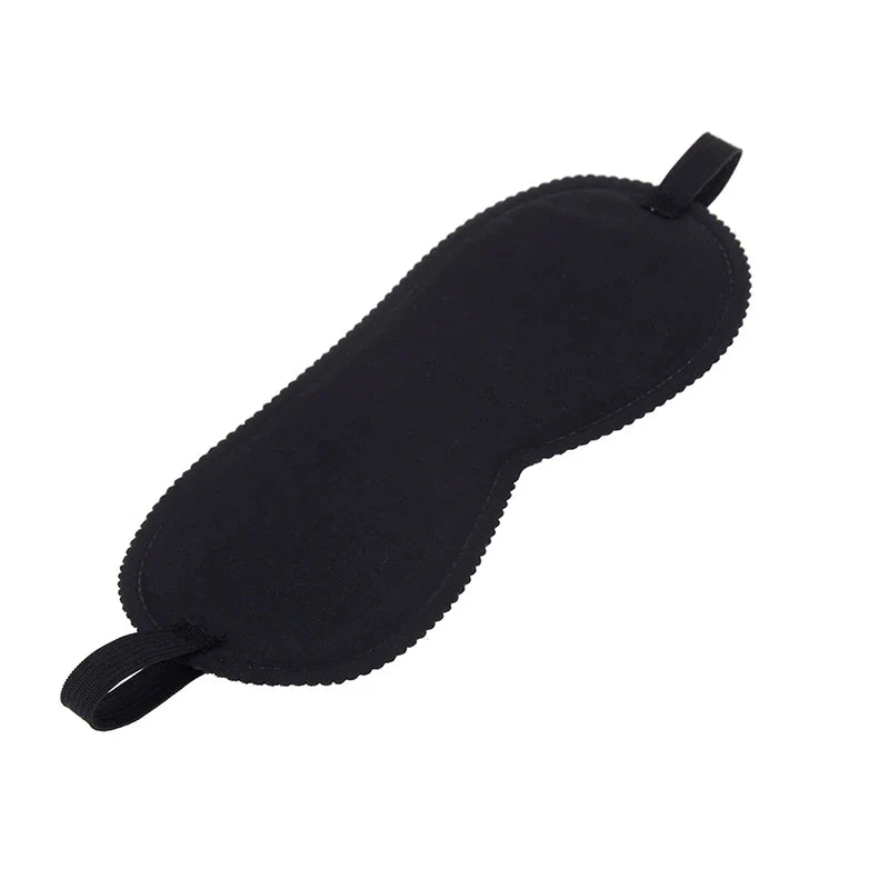 Black Sleep Mask | Light Blocking Eye Cover for Travel and Daily Use