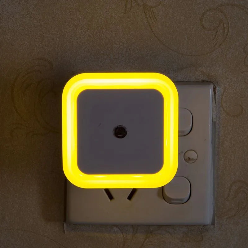Mini Square LED Night Light | Light Sensor Plug-in for Baby Room