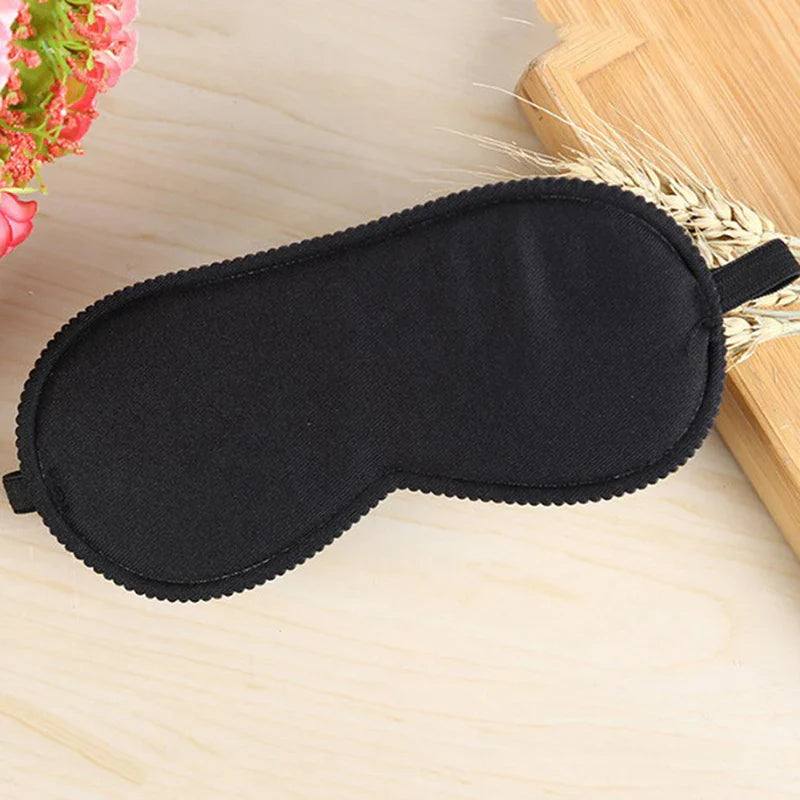 Black Sleep Mask | Light Blocking Eye Cover for Travel and Daily Use