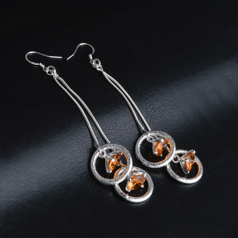 Andara 925 Sterling Silver Crystal Zircon Stud Earrings | Elegant Wedding Jewelry for Women