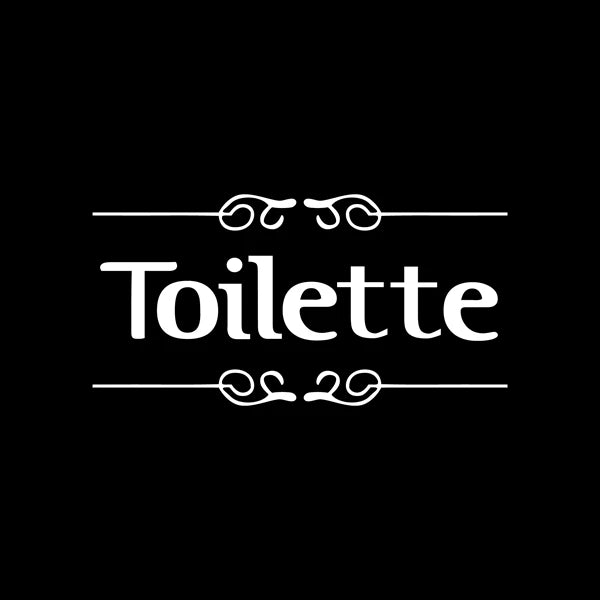 French Bathroom Toilet Sign Vinyl Sticker Decal | WC Entrance Sign Door Decal for France Home