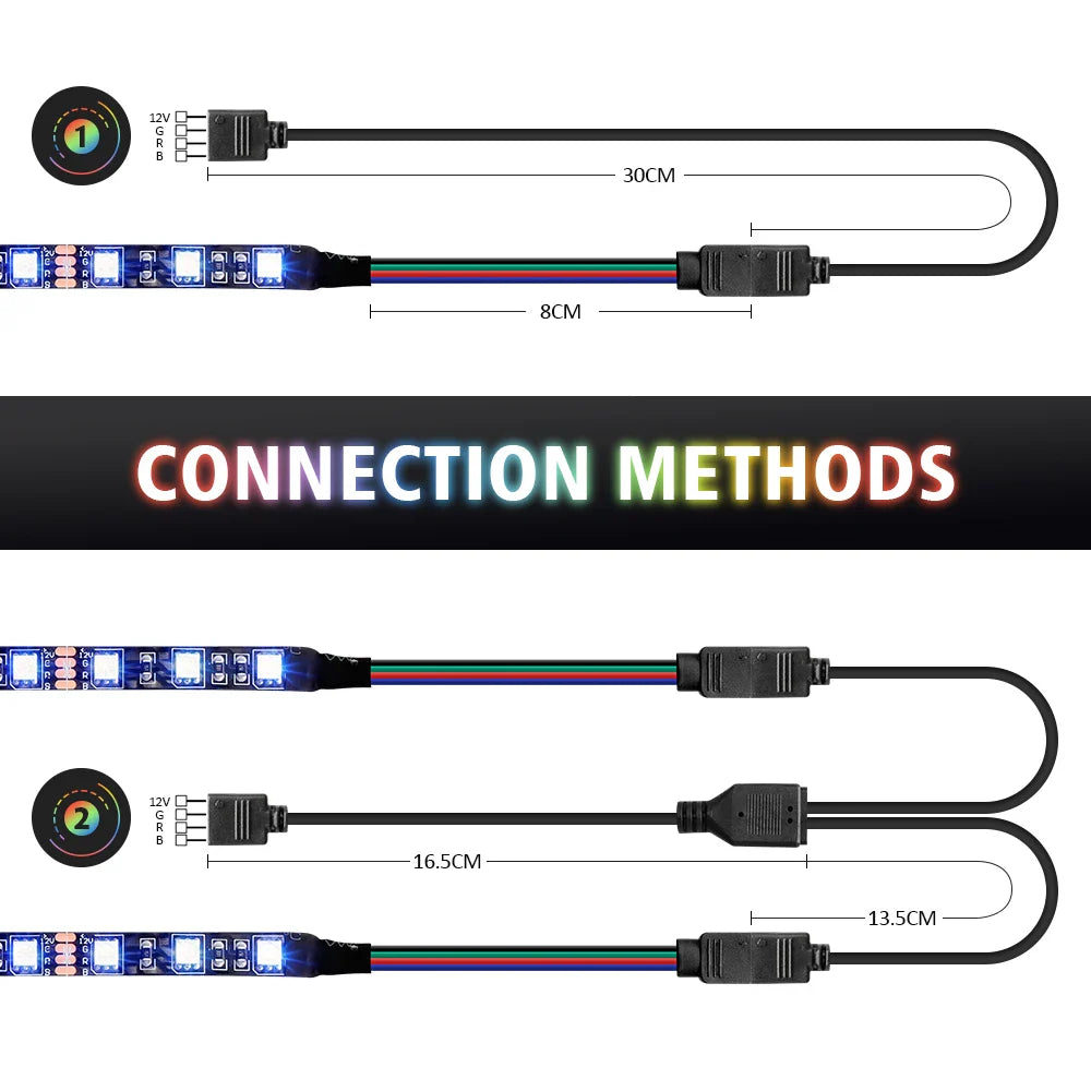 12V RGB 4pin LED Strip Light for PC Case | Motherboard Sync Decor